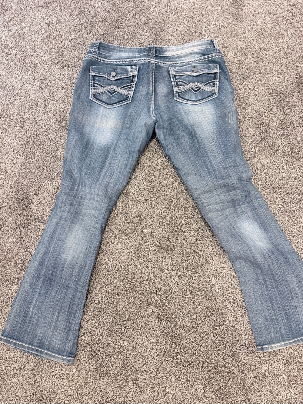 Mudd Light Blue Flare Jeans with Embroidered Back Pockets